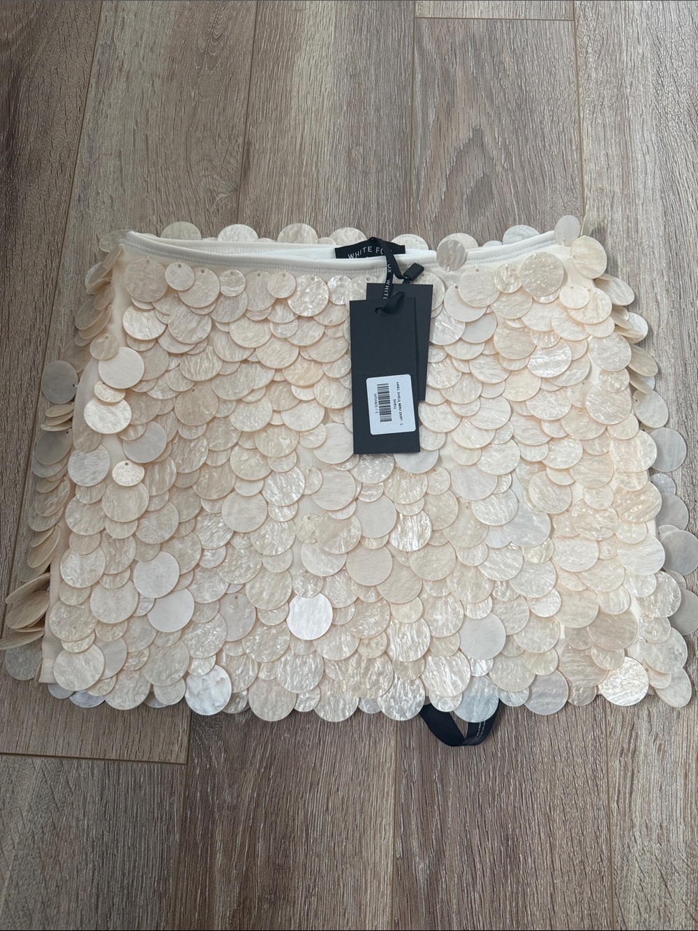 White Fox Ariel shell mini skirt